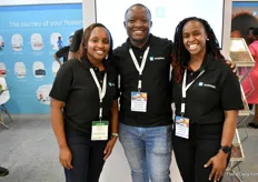 Jackline Gatutha (sales), James Mwangi (air flower technician) and Grace Nyambura (sales) from Maersk were also present at the show and informed everyone at their stand about the possibilities the company has to offer in transporting the flower by sea.